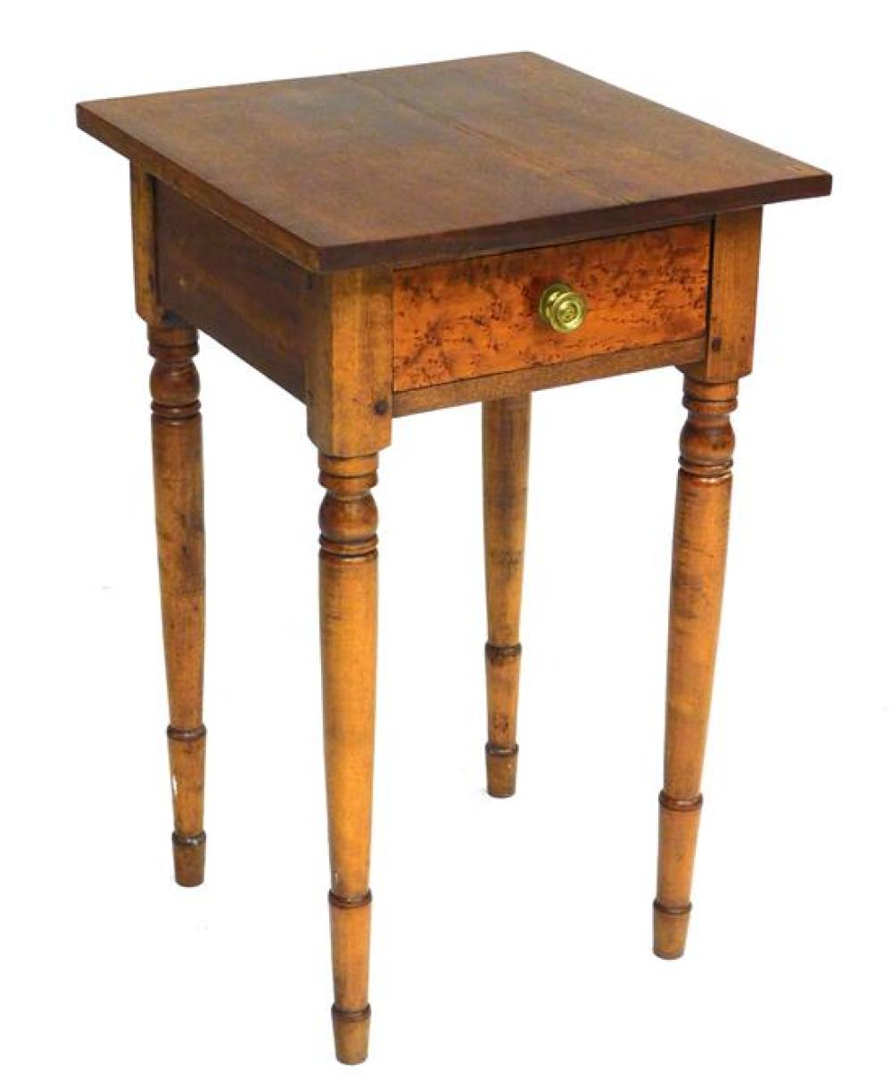 Appraisal: Sheraton single drawer stand with alterations American early th C