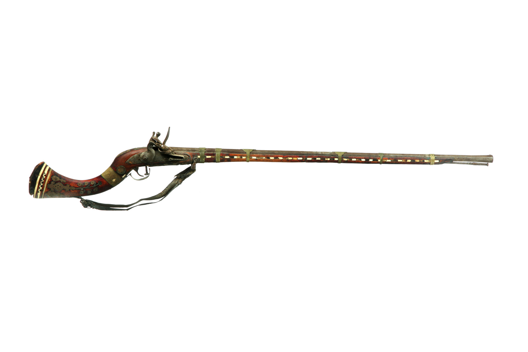 Appraisal: EARLY FLINTLOCK RIFLE Middle Eastern late th century Long rifle