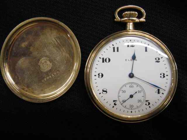 Appraisal: Elgin Pocketwatch openface size gold-filled working