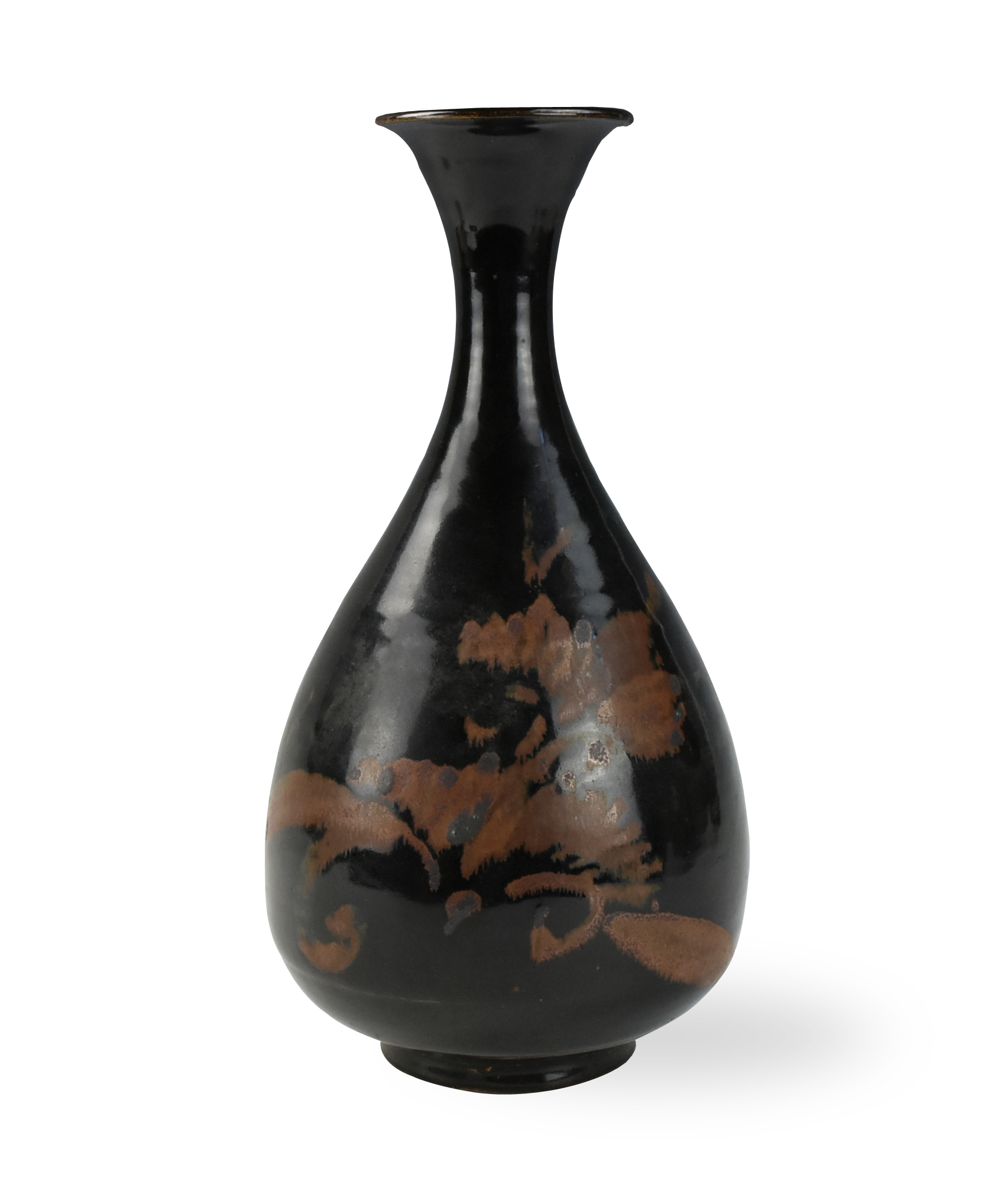 Appraisal: CHINESE CIZHOU WARE BLACK GLAZED RUSSET VASE Chinese Song Dynasty