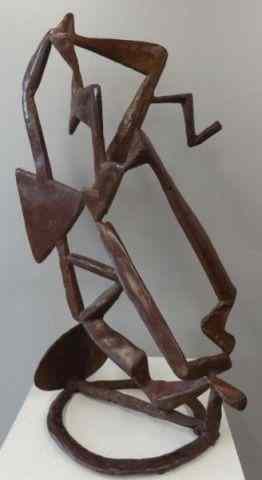 Appraisal: WITKIN Isaac Abstract Modernist Bronze On a painted wood pedestal