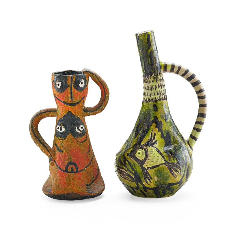 Appraisal: EUGENIO PATTARINO Two vases Condition Report Firing line to base