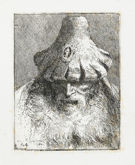 Appraisal: GIOVANNI D TIEPOLO Old Man with a Conical Hat Etching