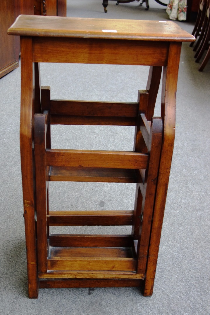 Appraisal: A set of four tread th century folding steps together