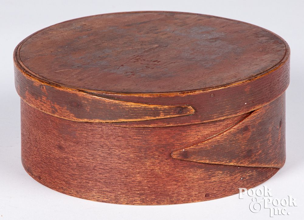 Appraisal: Painted bentwood pantry box late th c Painted bentwood pantry