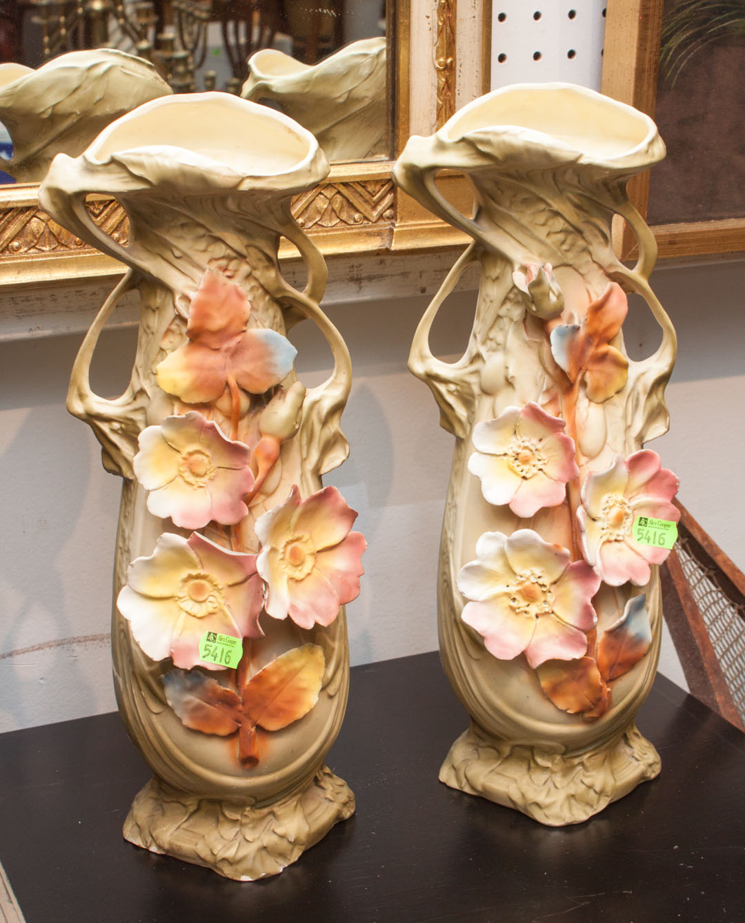 Appraisal: Pair of Royal Dux vases as is