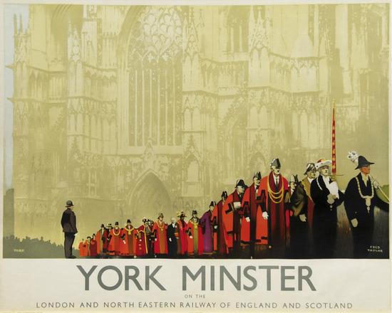 Appraisal: TAYLOR Fred RI YORK MINSTER LNER lithograph in colours c