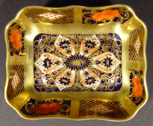 Appraisal: Royal Crown Derby dish hand painted and gilded with Imari