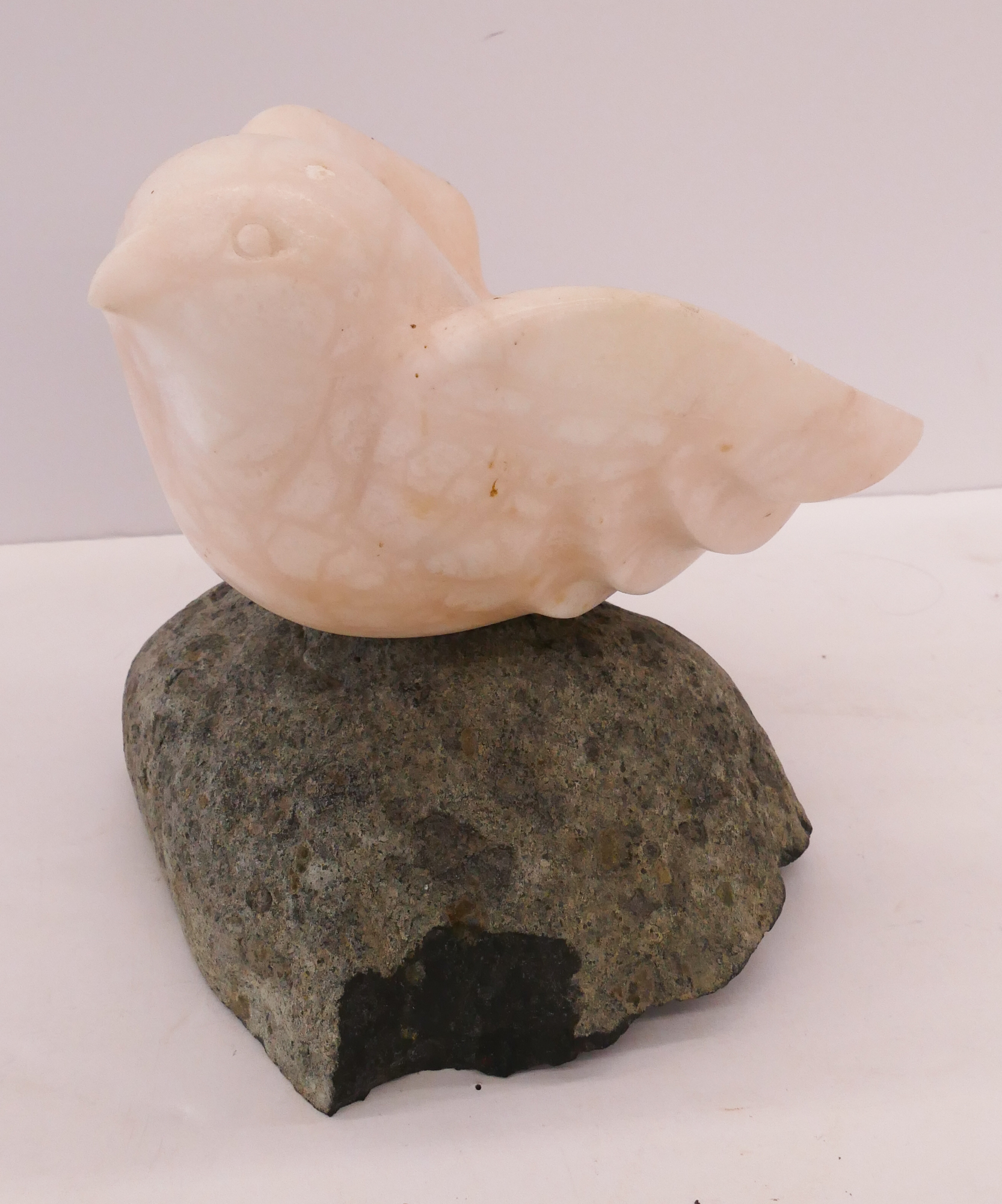 Appraisal: Tracy Powell Alabaster Bird Sculpture- ''