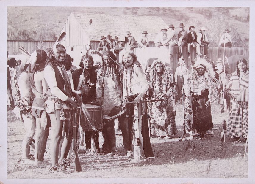 Appraisal: Lakota Sioux at Fort Meade Photograph th C The lot