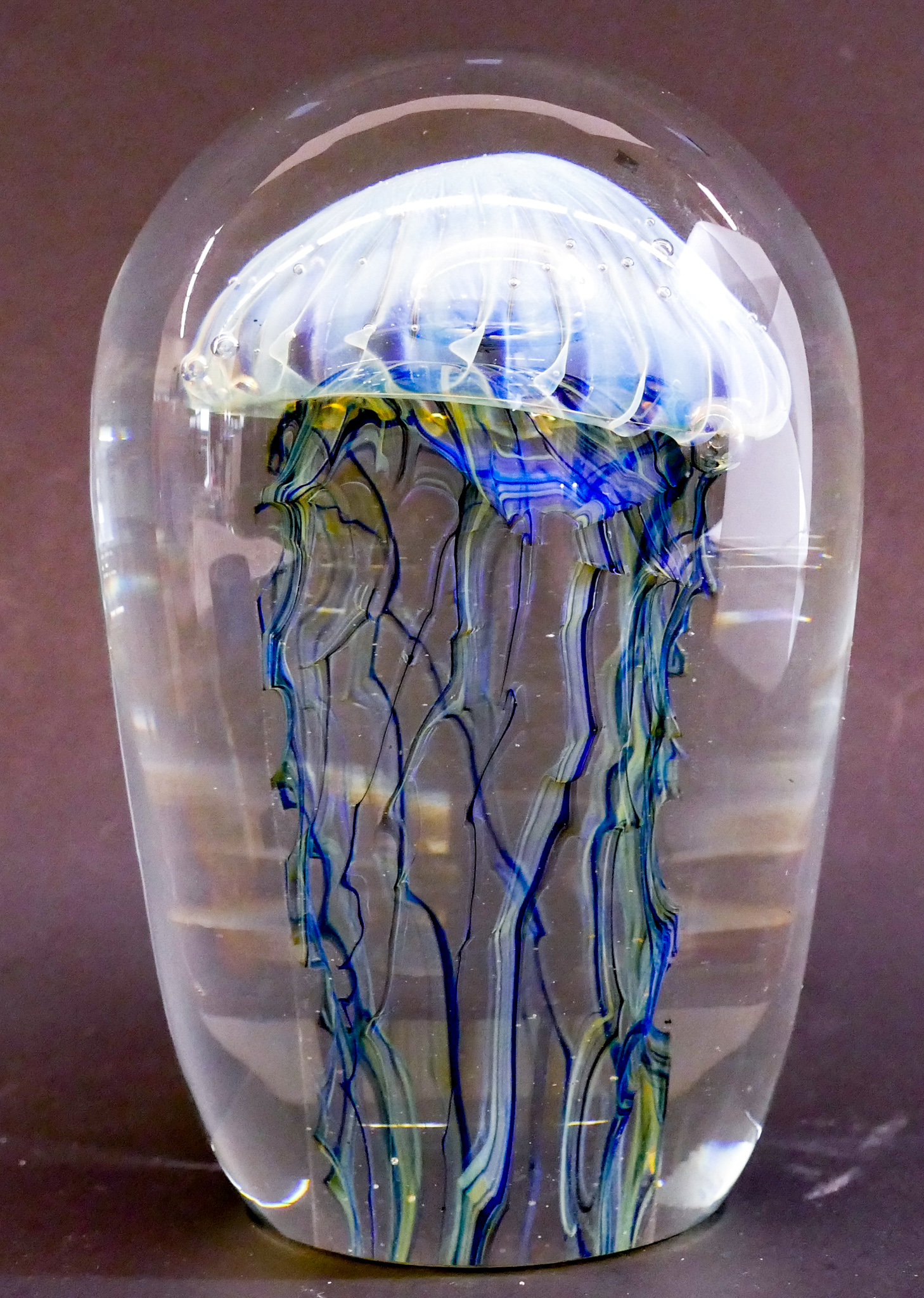 Appraisal: Robert Eickholt Jellyfish Art Glass Paperweight- ''