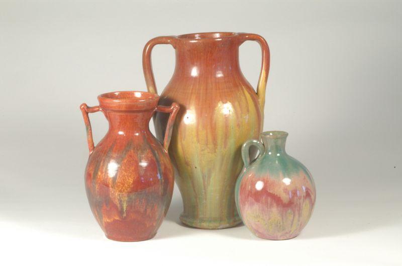 Appraisal: Unsigned att CC Cole Multi-colored jug H - W and