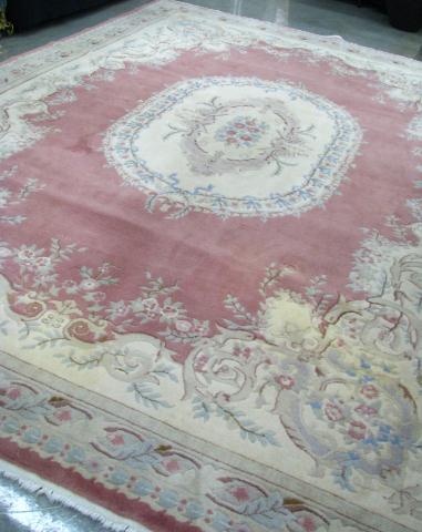 Appraisal: Room Size Chindia Rug rose and cream with center medallion