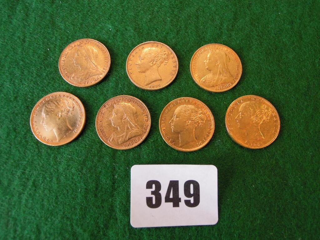 Appraisal: Seven Victorian full sovereigns Sydney