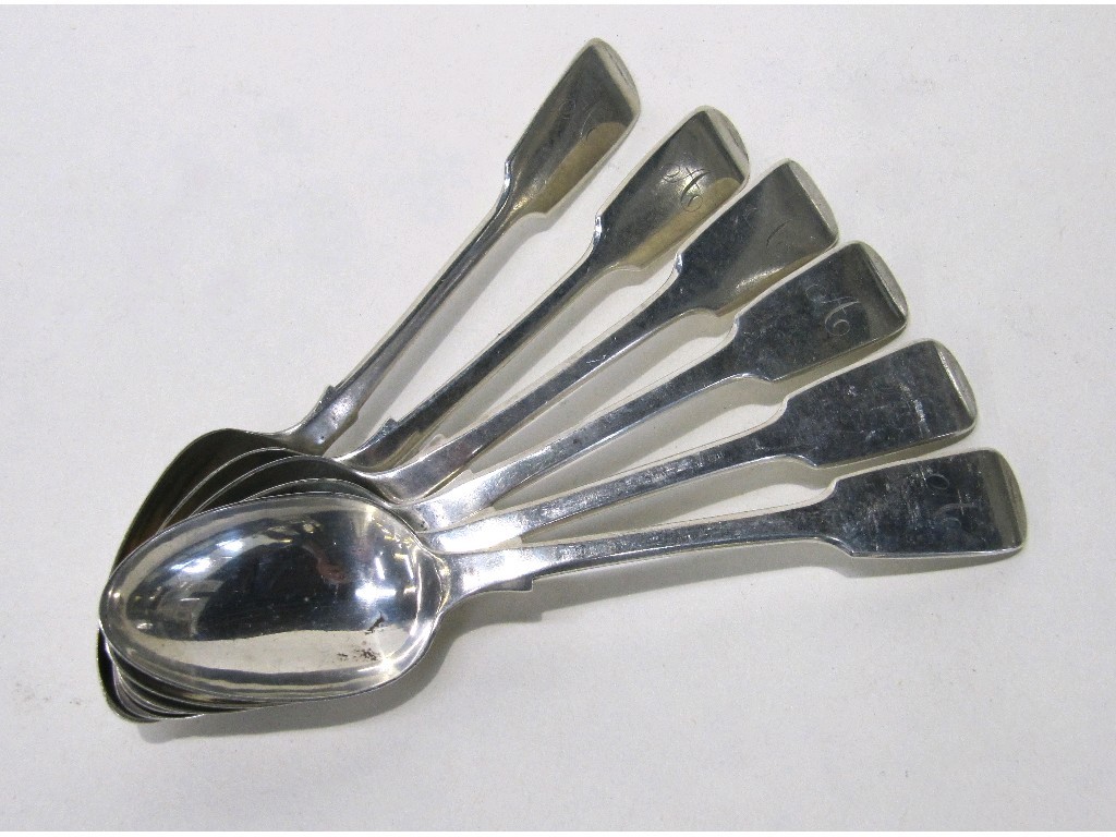 Appraisal: Set of six Victorian silver spoons London