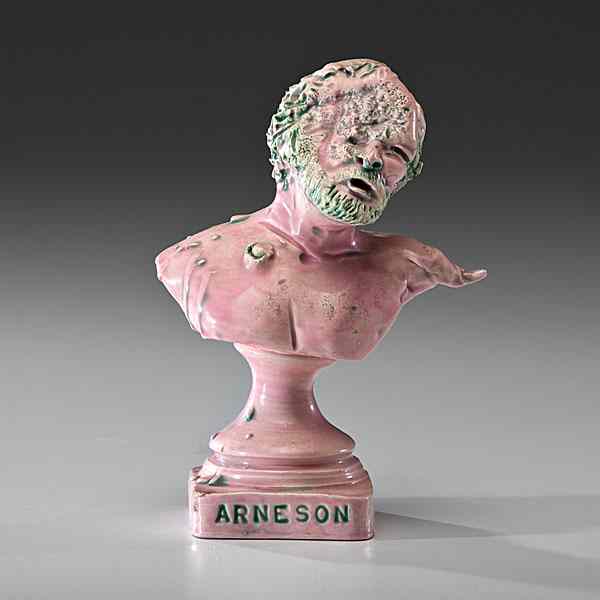 Appraisal: Robert Arneson - USA Pink Self-Portrait Ceramic ht wd dp