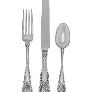 Appraisal: An American Silver Flatware Service Wallace Silversmiths Wallingford CT th