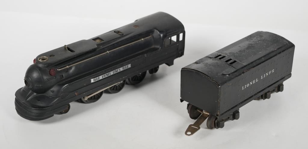 Appraisal: LIONEL GAUGE STEAM LOCOMOTIVE AND TENDER - - Locomotive Steam