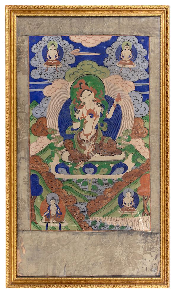 Appraisal: A Tibetan Thangka Image height height x width in x