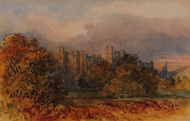 Appraisal: JOSEPH WILLIAM ALLEN - A distant view of Kenilworth Castle