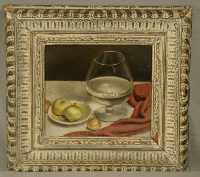 Appraisal: Thomas Yerxa American PA b o c Tabletop still life