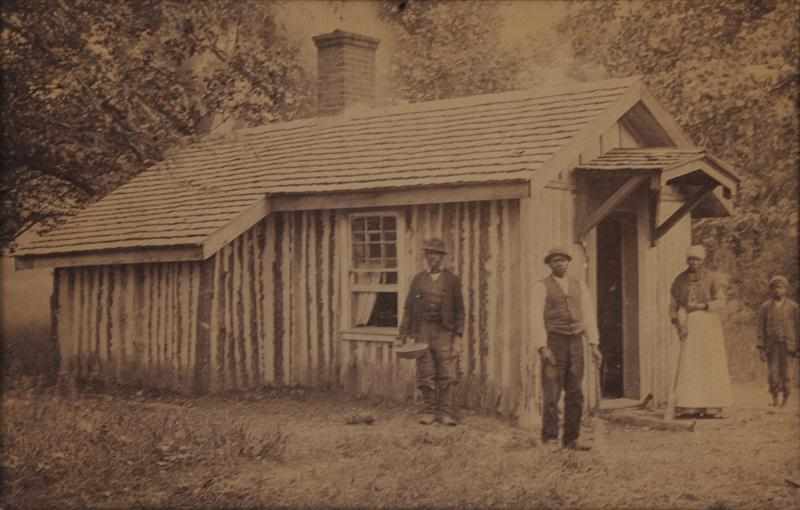 Appraisal: UNKNOWN BLACK FAMILY AT HOME Toned albumen print Provenance Property