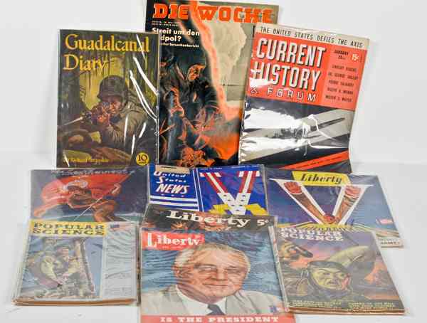 Appraisal: US WWII Homefront Magazines and Books Lot of Thirty Boots