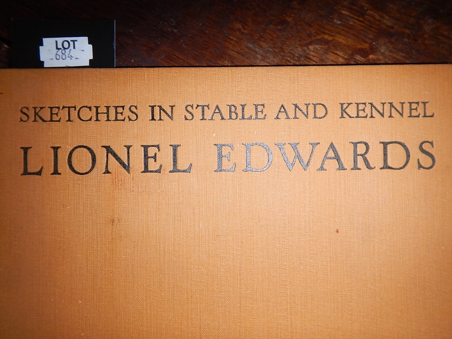 Appraisal: Edwards Lionel Sketches in Stable and Kennel published by Nattali