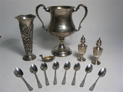 Appraisal: Assorted American sterling silver and silver plate flat and holloware