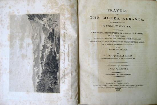 Appraisal: POUQUEVILLE FRAN OIS-CHARLES-HUGUES-LAURENT Travels in the Morea Albania and Other