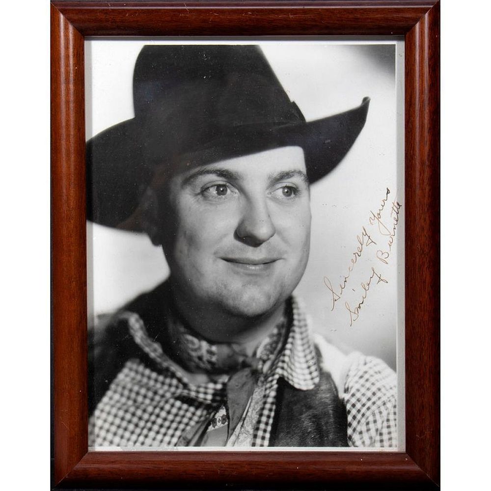 Appraisal: Smiley Burnette Original autographed inscribed photograph Size x Condition Showing