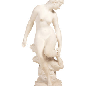 Appraisal: A Piazza Italian th Century Venus After the Bath carved