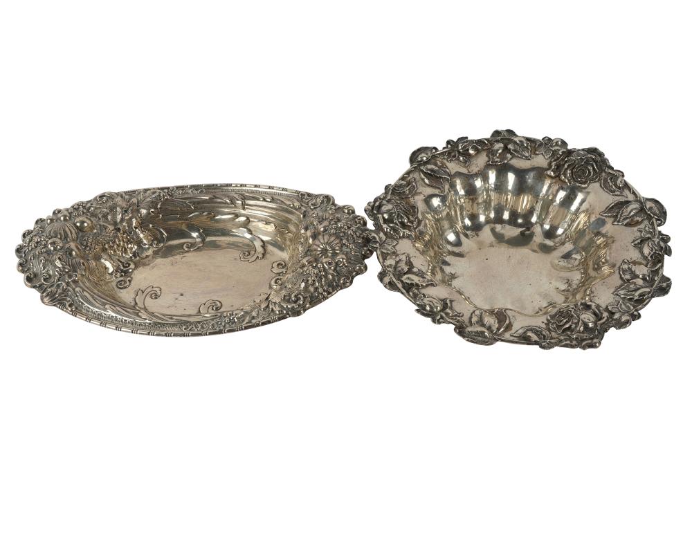 Appraisal: TWO AMERICAN STERLING SERVING BOWLSthe first Whiting further marked Sterling