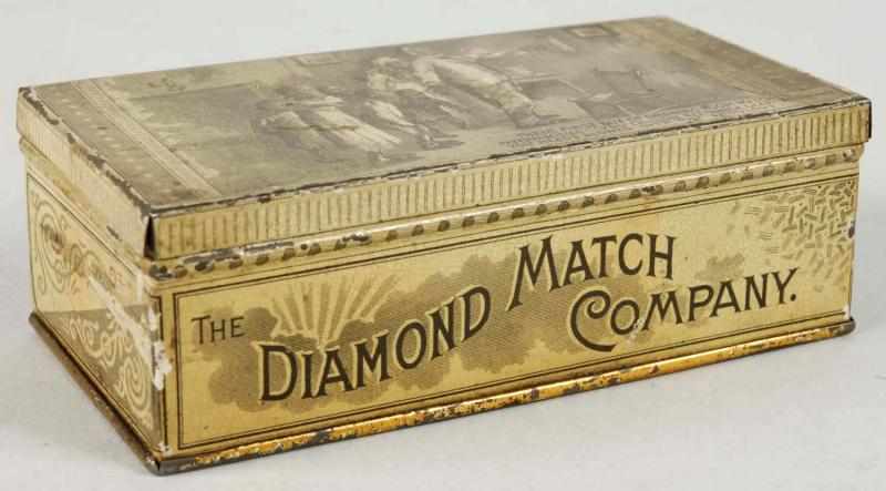 Appraisal: Early Diamond Match Company Match Tin Description Unique image of