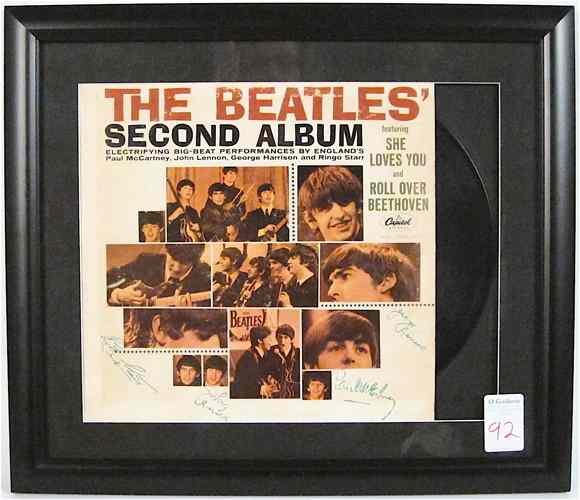 Appraisal: AN AUTOGRAPHED BEATLES LP RECORD ''The Beatles Second Album'' circa