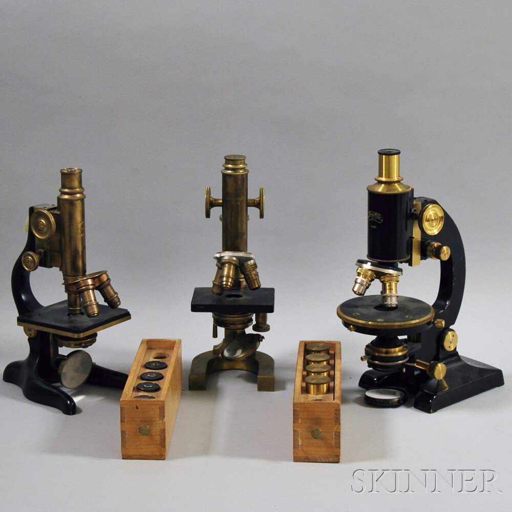 Appraisal: Three German Compound Microscopes th century a Leitz and C