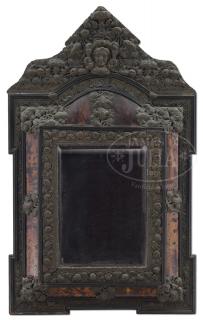 Appraisal: DUTCH BAROQUE STYLE FAUX TORTOISE SHELL AND BRASS MOUNTED WALL