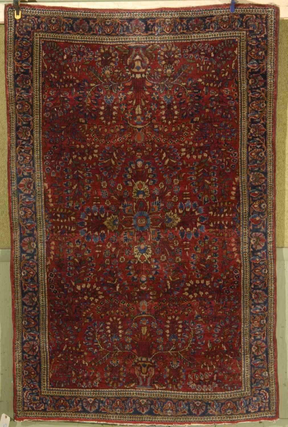 Appraisal: ORIENTAL RUG SAROUK ' x ' '' Traditional arrangement of