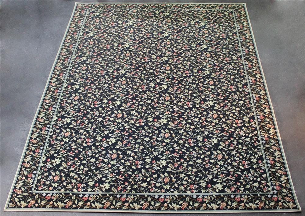 Appraisal: LARGE STARK CUSTOM COMMERCIAL MADE FLORAL RUG intertwining leaves flowers