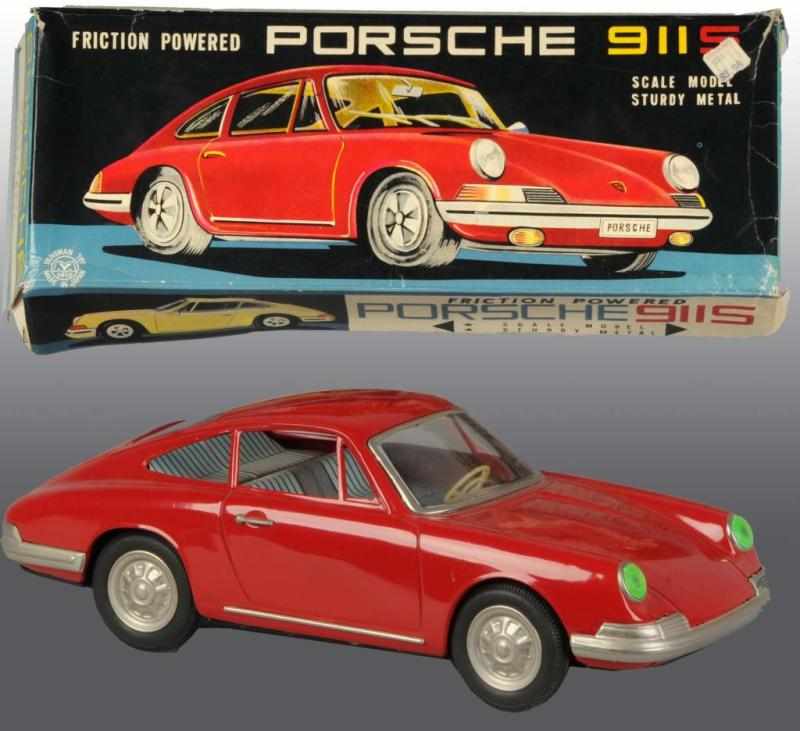 Appraisal: Tin Porsche S Car Friction Toy Description Japanese Circa s