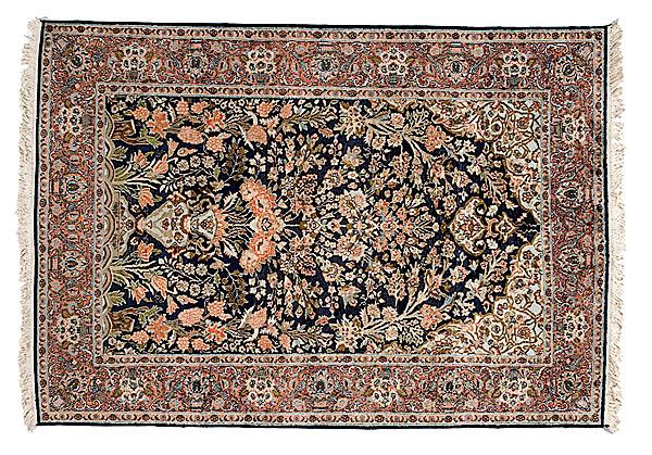 Appraisal: INDO-TABRIZ RUG India machine-made late th century ft in x