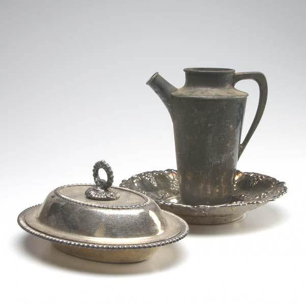 Appraisal: SILVER Etc Silver silver-plated and other metal items including a