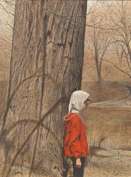 Appraisal: PHILIP WHITE AMERICAN - x Red Jacket Oil on masonite