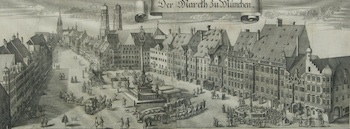 Appraisal: Antique Engraved Map Der March du Munchen Der March du