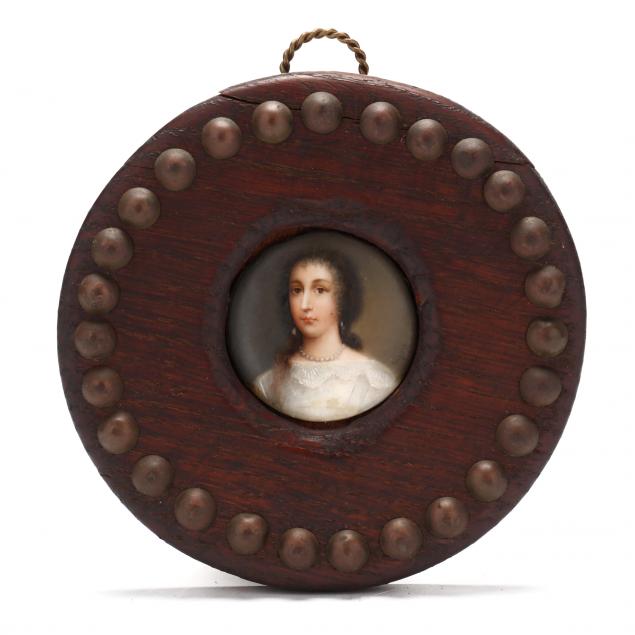 Appraisal: CONTINENTAL SCHOOL TH CENTURY PORTRAIT MINIATURE OF QUEEN HENRIETTA OF