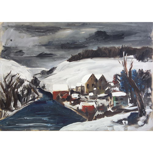 Appraisal: B J O Nordfeldt American - Winter in the Valley