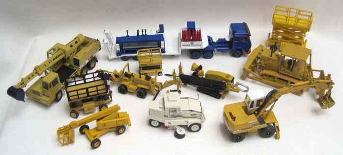 Appraisal: TEN DIECAST METAL SCALE MODELS scissor lifts Messer Griesheim welding