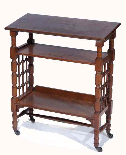 Appraisal: A LIBERTY STYLE OAK READING TABLE with rectangular top two