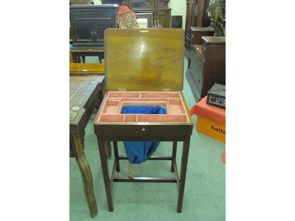 Appraisal: Mahogany sewing table