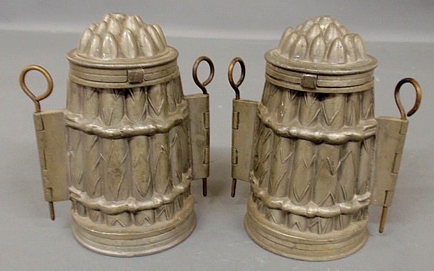 Appraisal: - Pair of English lead asparagus-form molds late th c